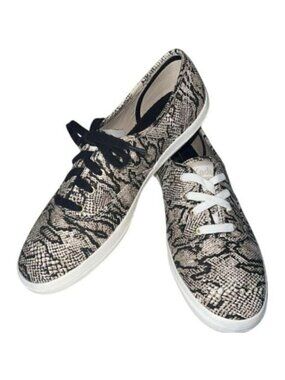 Keds Snake Print Canvas Sneakers Casual Lace-Up Fashion Comfort Shoes US 8.5 NIB